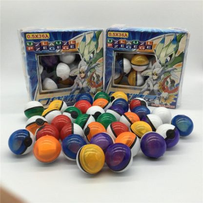 36er Set Kleine Pokémon Bälle mit Figur und Sticker – Bild 9