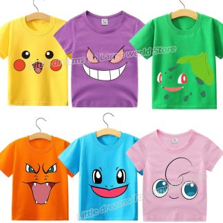 Kinder T-Shirts mit niedlichen Pokemon oder Pikachu Motiven