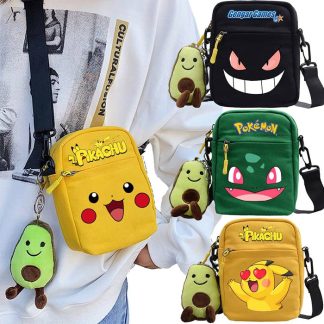 Canvas Pokemon Messenger Tasche, Slingbag Umhängetasche in vielen Motiven