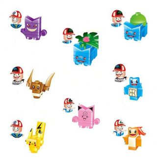 Pokemon Mini Figuren Set - Trainer mit verschiedenen Pokemon