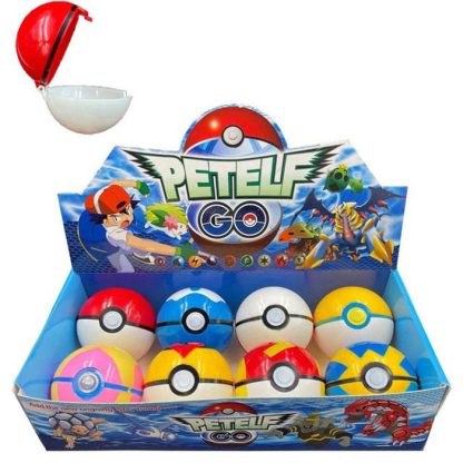 Große Pokebälle (ca. 8cm) mit Figuren (8 Stk. im Spiel Set) – Bild 2