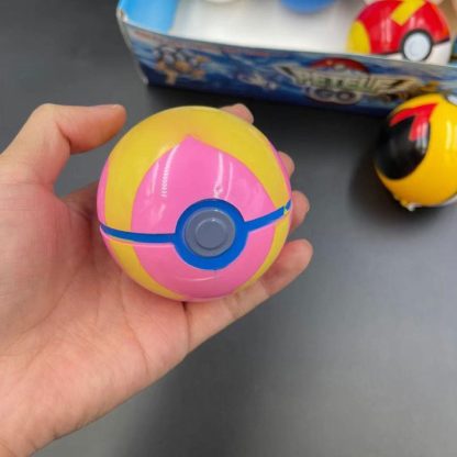 Große Pokebälle (ca. 8cm) mit Figuren (8 Stk. im Spiel Set) – Bild 4