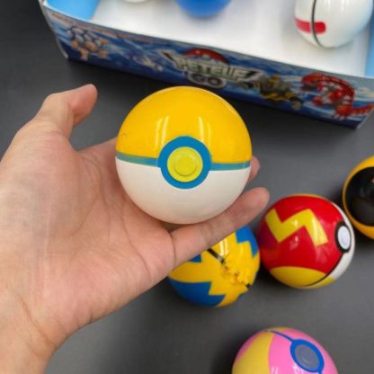 Große Pokebälle (ca. 8cm) mit Figuren (8 Stk. im Spiel Set) – Bild 5