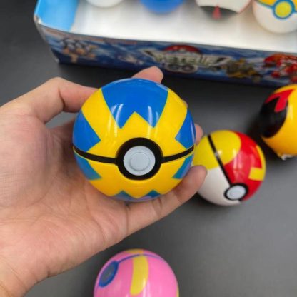 Große Pokebälle (ca. 8cm) mit Figuren (8 Stk. im Spiel Set) – Bild 9