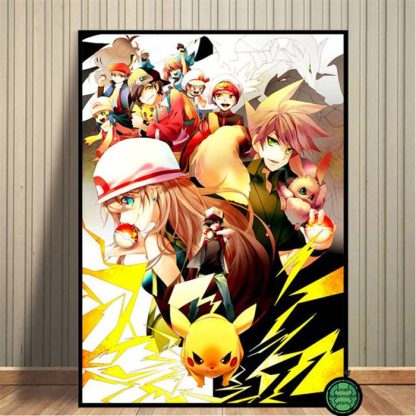 Pokemon Poster Kunstdrucke Ash Ketchum Pikachu Jigglypuff etc. – Bild 8