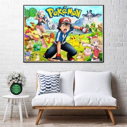 Pokemon Poster Kunstdrucke Ash Ketchum Pikachu Jigglypuff etc. – Bild 11