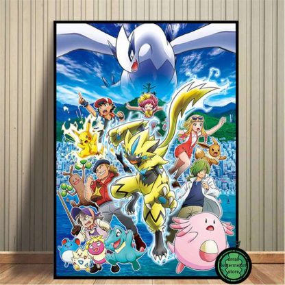 Pokemon Poster Kunstdrucke Ash Ketchum Pikachu Jigglypuff etc. – Bild 12