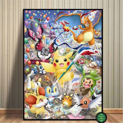 Pokemon Poster Kunstdrucke Ash Ketchum Pikachu Jigglypuff etc. – Bild 21