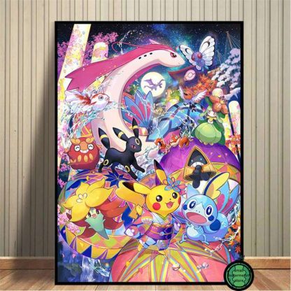 Pokemon Poster Kunstdrucke Ash Ketchum Pikachu Jigglypuff etc. – Bild 24