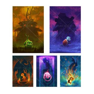 Pokémon Poster Kunstdrucke ungerahmt, viele Motive