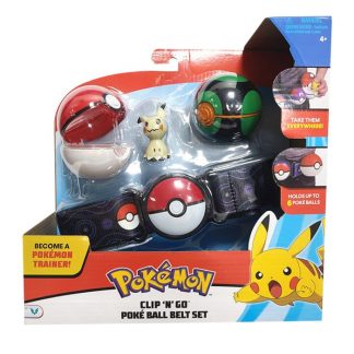 Pokemon Clip n Carry Spielzeug Gürtel mit Mimigma Mimikyu Figur