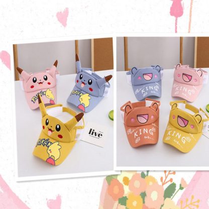 Pikachu Kinder Sonnenschutz Cap - ideal für den Sommer und Urlaub – Bild 12