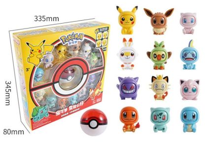 Pokémon Spielbox mit Pokéball und gesichter-wechselnden Pokémons