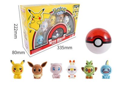 Pokémon Spielbox mit Pokéball und gesichter-wechselnden Pokémons – Bild 3
