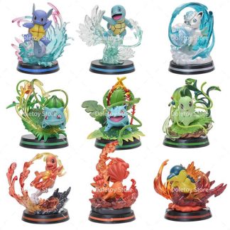 Pokémon dekorative Sammelfiguren Charmander Squirtle Bulbasaur Chikorita Ivysaur Cyndaquil Vulpix