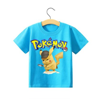 Pokemon Kinder Pikachu T-Shirt für den Sommer viele Motive – Bild 2