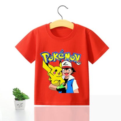 Pokemon Kinder Pikachu T-Shirt für den Sommer viele Motive – Bild 35
