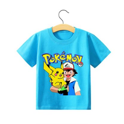 Pokemon Kinder Pikachu T-Shirt für den Sommer viele Motive – Bild 37