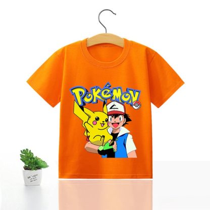 Pokemon Kinder Pikachu T-Shirt für den Sommer viele Motive – Bild 41