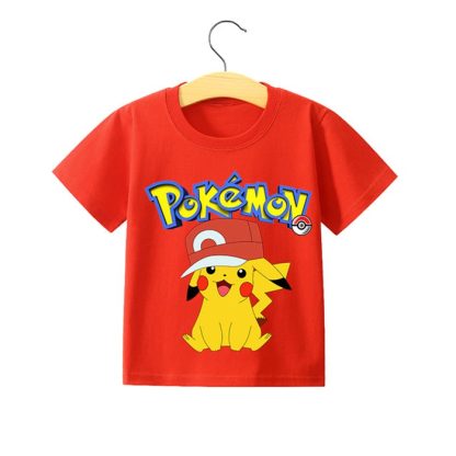 Pokemon Pikachu Kinder Sommer T-Shirts in vielen Motiven und Größen – Bild 2