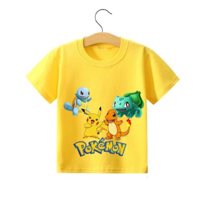 Pokemon Pikachu Kinder Sommer T-Shirts in vielen Motiven und Größen – Bild 8