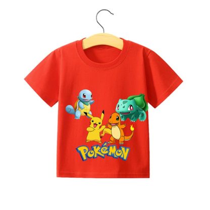 Pokemon Pikachu Kinder Sommer T-Shirts in vielen Motiven und Größen – Bild 14