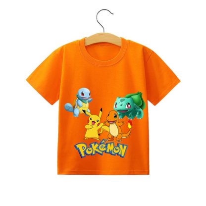 Pokemon Pikachu Kinder Sommer T-Shirts in vielen Motiven und Größen – Bild 31