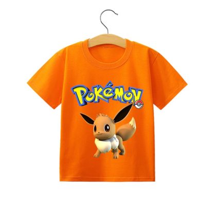 Pokemon Pikachu Kinder Sommer T-Shirts in vielen Motiven und Größen – Bild 38