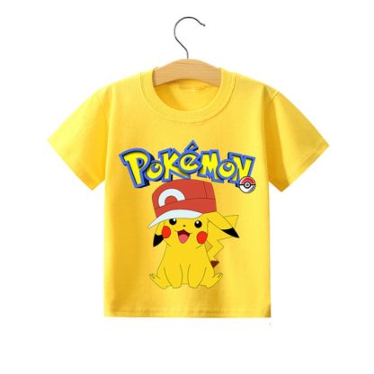 Pokemon Pikachu Kinder Sommer T-Shirts in vielen Motiven und Größen – Bild 41