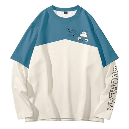 Pokémon Snorlax Relaxo Sweatshirt Hoodie Langarm Hoodie für Männer – Bild 2