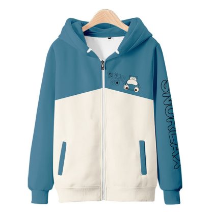 Pokémon Snorlax Relaxo Sweatshirt Hoodie Langarm Hoodie für Männer – Bild 4
