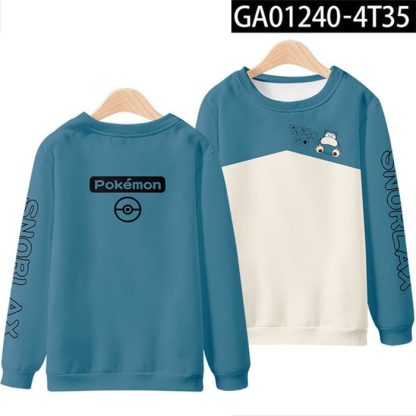 Pokémon Snorlax Relaxo Sweatshirt Hoodie Langarm Hoodie für Männer – Bild 13