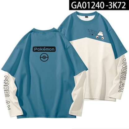 Pokémon Snorlax Relaxo Sweatshirt Hoodie Langarm Hoodie für Männer – Bild 14