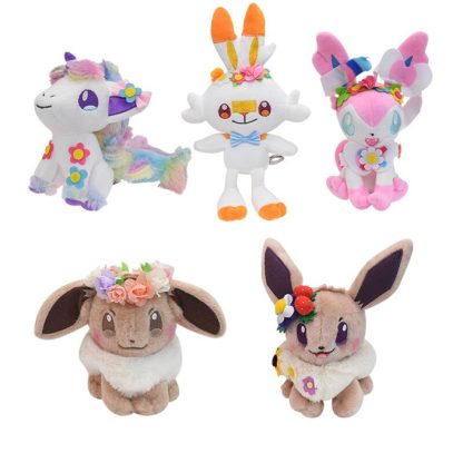 Pokemon Kuscheltiere in der Blumen Edition: Evoli, Galarian Gallopa, Iksbat etc. – Bild 2