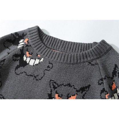 Stylisher Pokemon Gengar Oversize Pullover Kleidung – Bild 3