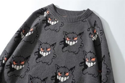 Stylisher Pokemon Gengar Oversize Pullover Kleidung – Bild 7
