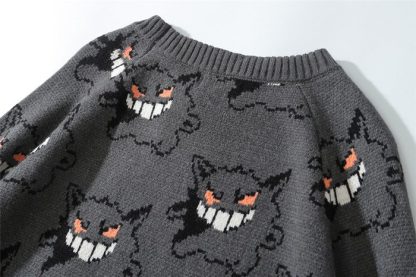 Stylisher Pokemon Gengar Oversize Pullover Kleidung – Bild 9