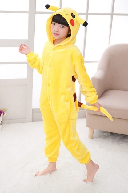 Pikachu Kostüm Onesie für Kinder – Bild 7