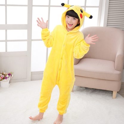 Pikachu Kostüm Onesie für Kinder – Bild 8
