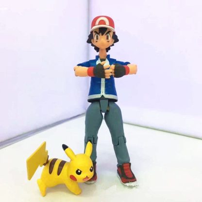 Ash Ketchum mit Pikachu, Glumanda und Schiggy Action Spiel Figur – Bild 4