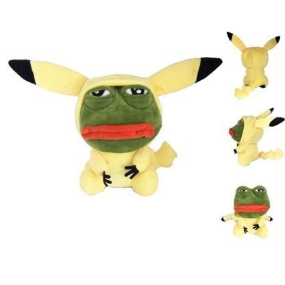 Pikachu, Glumanda, Bisasam u. a. als Sad Frog Meme Cosplay Plüsch Pokemon (ca. 25cm) – Bild 9