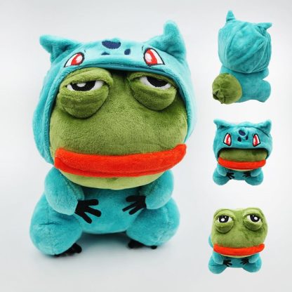 Pikachu, Glumanda, Bisasam u. a. als Sad Frog Meme Cosplay Plüsch Pokemon (ca. 25cm) – Bild 13