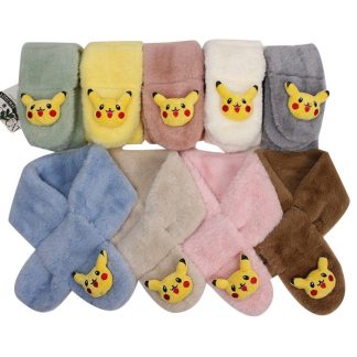 Pokemon Pikachu Flauschiger Winterschal für Kinder