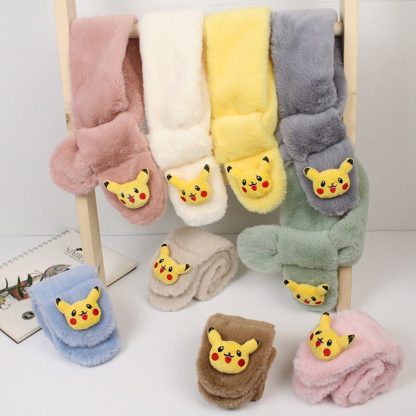 Pokemon Pikachu Flauschiger Winterschal für Kinder – Bild 4