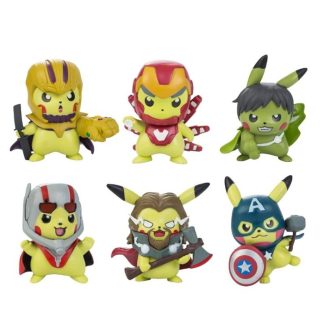 Pokemon Figuren - Pikachu Cosplay als Captain America Iron Man Hulk Thanos Ant Man Thor (ca. 10cm)