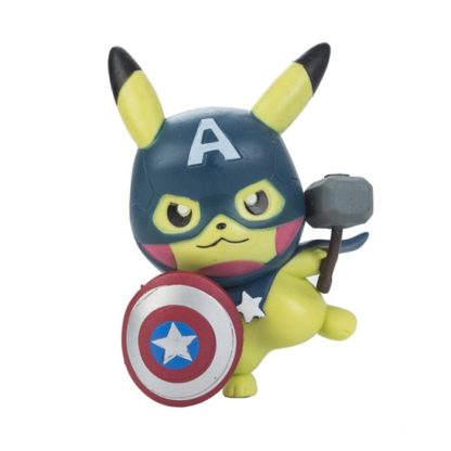 Pokemon Figuren - Pikachu Cosplay als Captain America Iron Man Hulk Thanos Ant Man Thor (ca. 10cm) – Bild 18