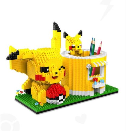 Pokemon Pikachu Baustein Set als Stiftehalter – Bild 2